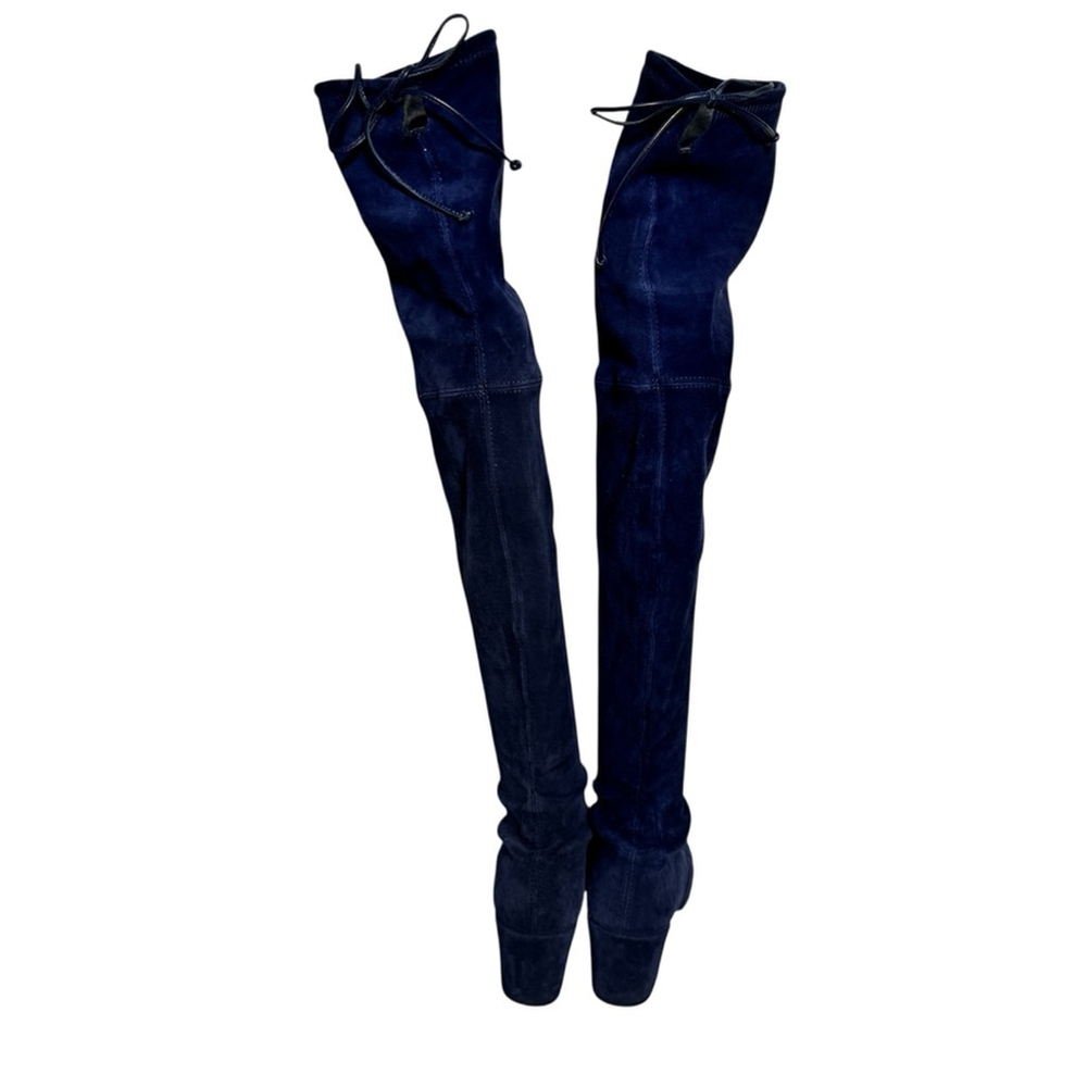 Stuart Weitzman Tieland Dark Blue Over the Knee Boots size 38 - Picture 4 of 6